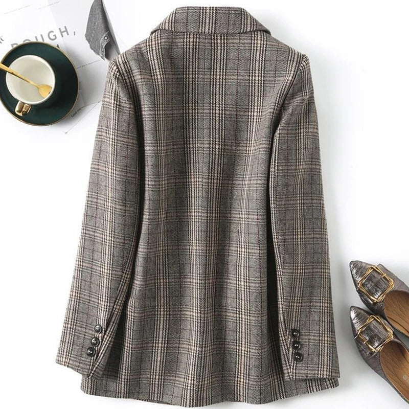 Camden Plaid Wool-Blend Blazer
