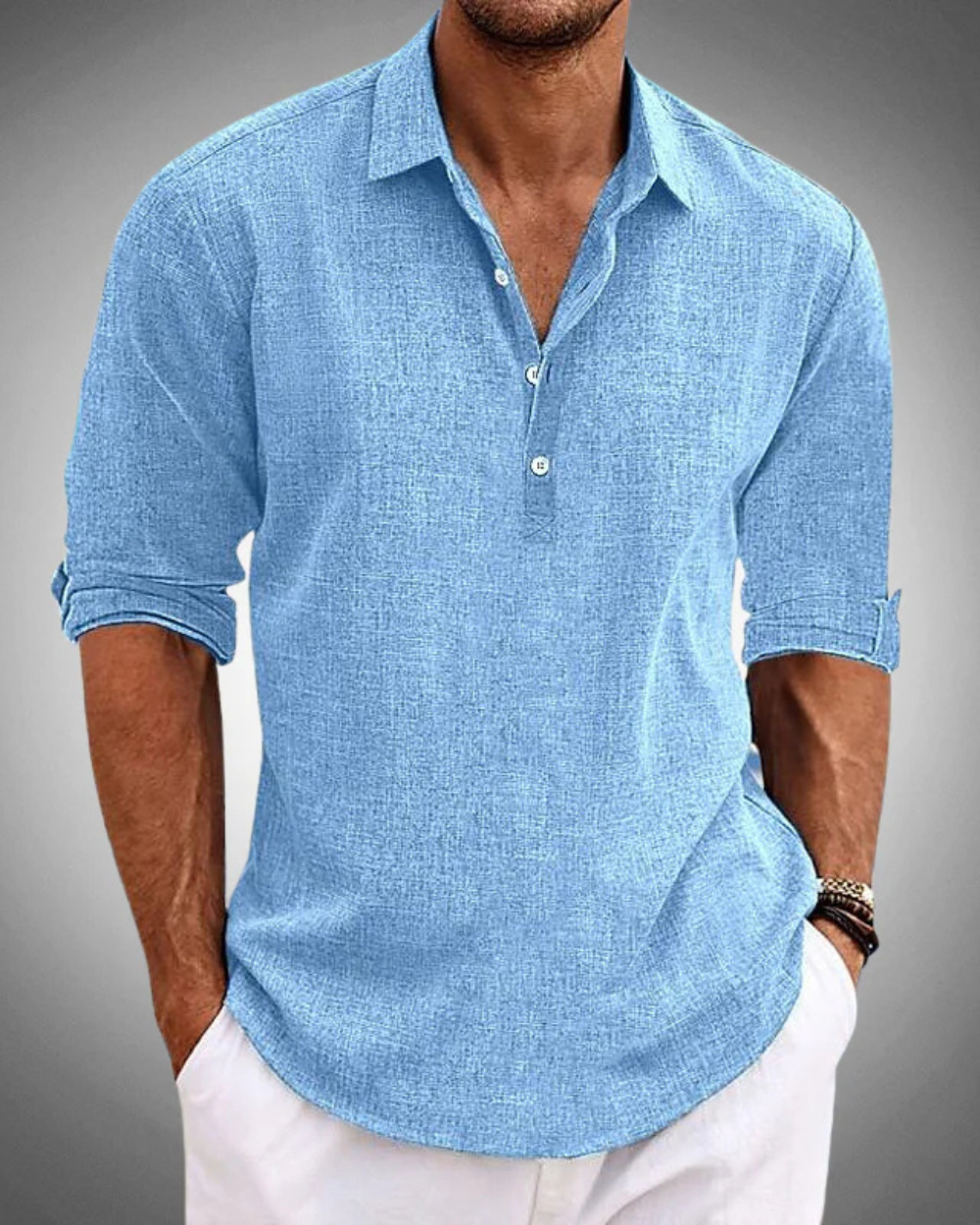 Hartley Relaxed Button-Placket Shirt