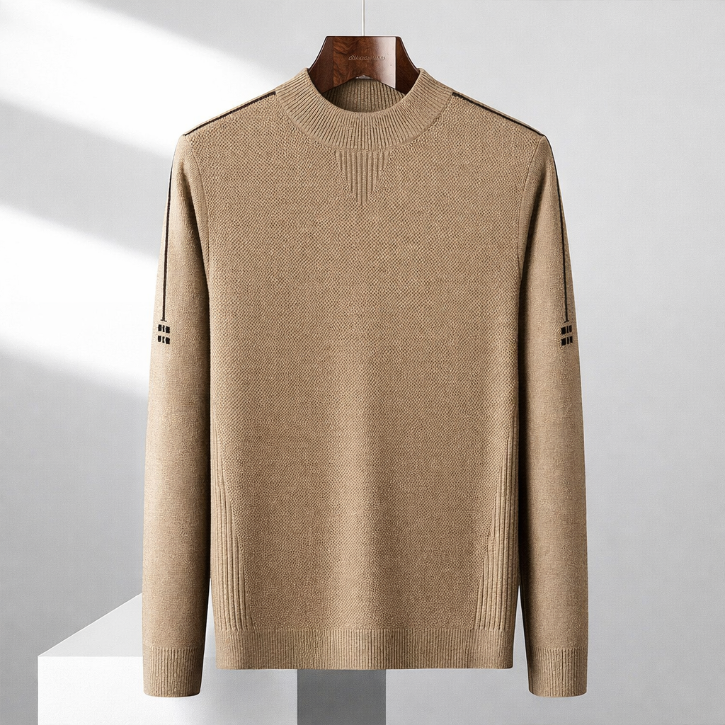 Briar Waffle-Knit Crewneck Sweater
