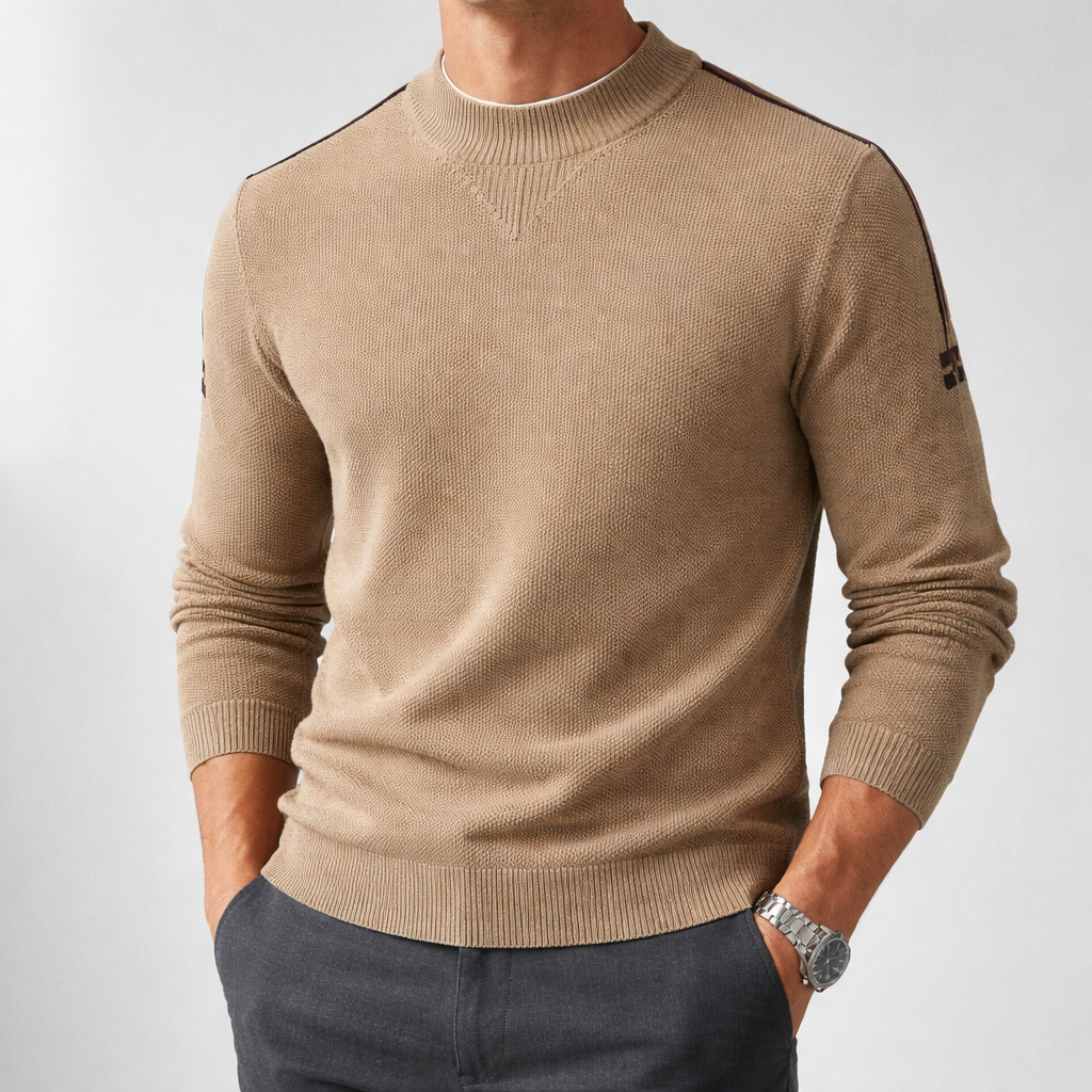 Briar Waffle-Knit Crewneck Sweater