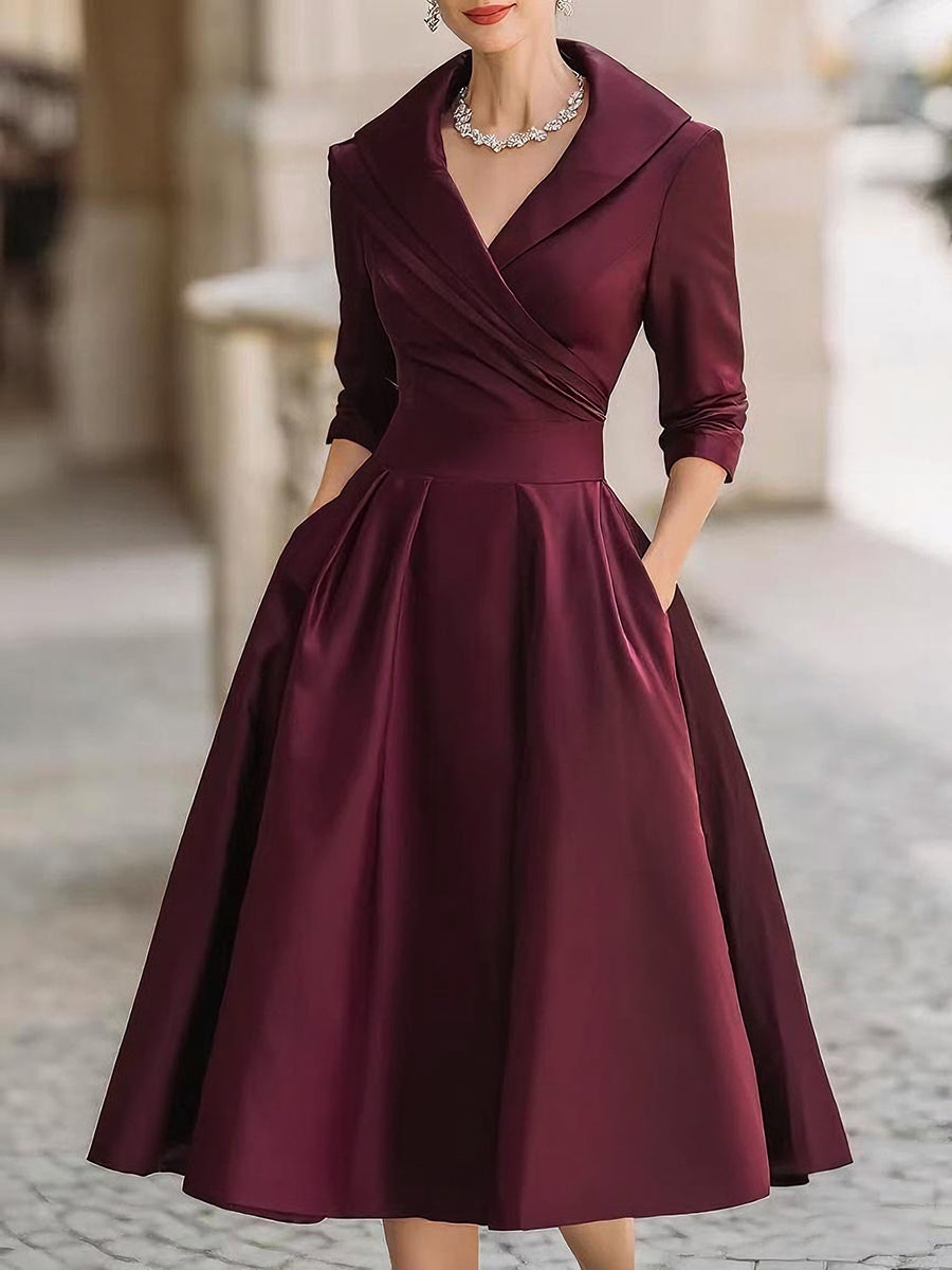 Elara A-Line Midi Dress| A-Line
