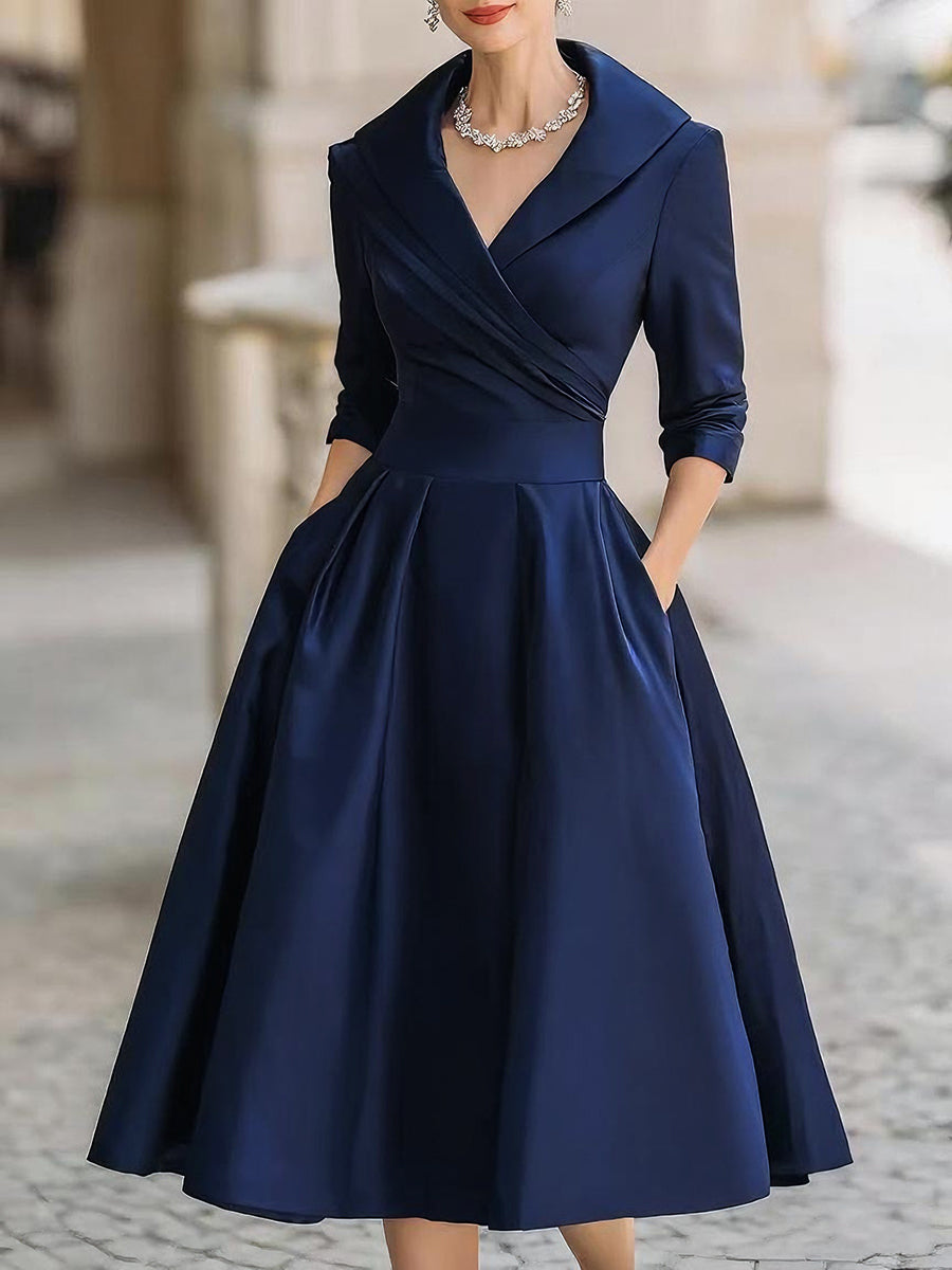 Elara A-Line Midi Dress| A-Line