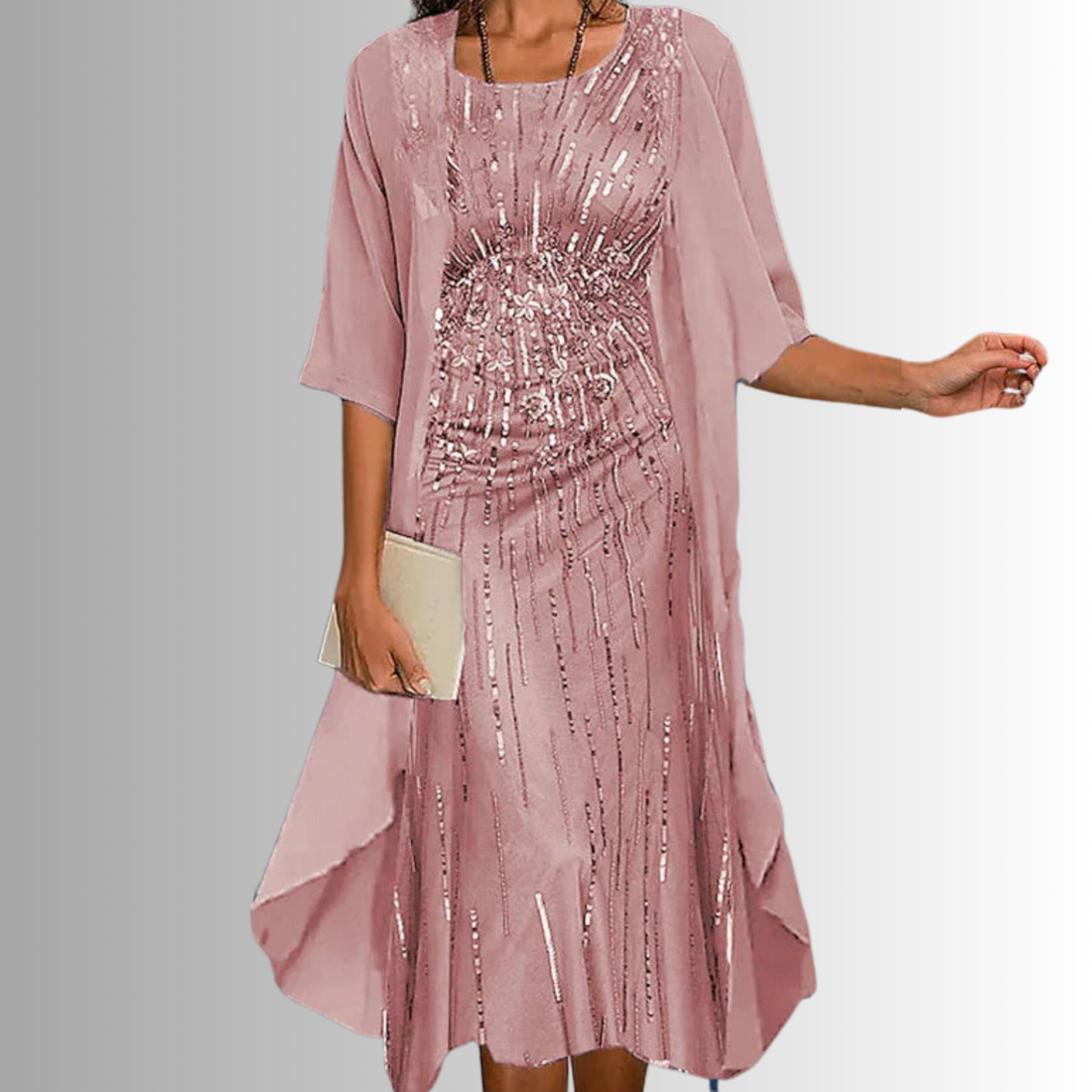 Clara Layered Floral Midi Dress Set