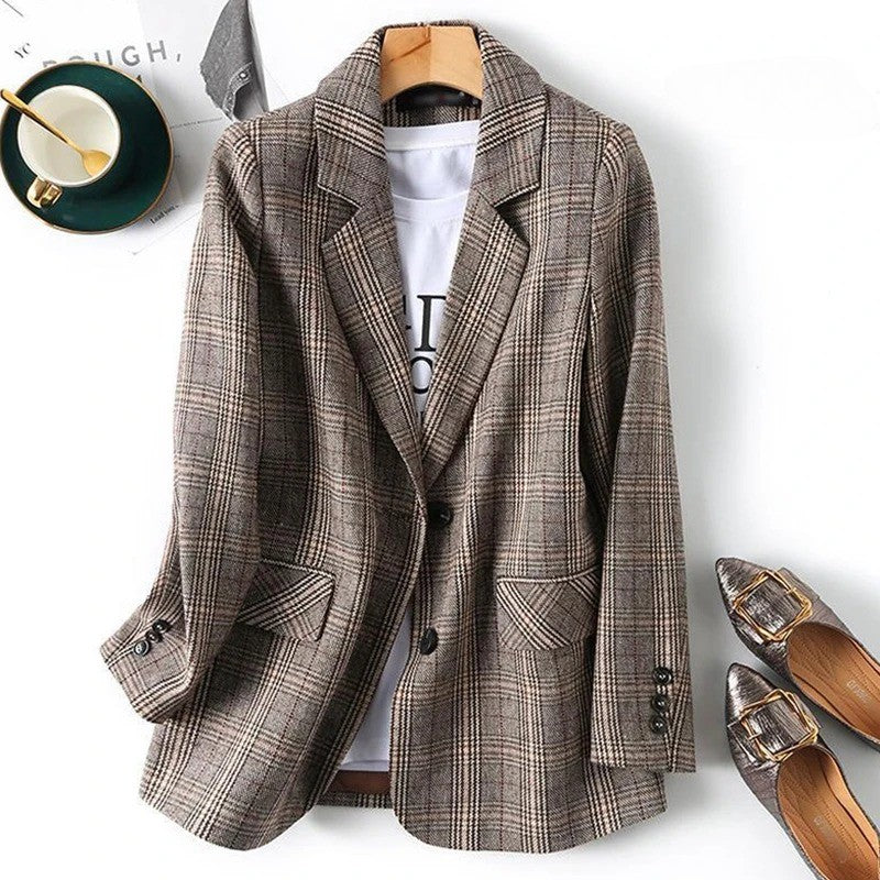 Camden Plaid Wool-Blend Blazer