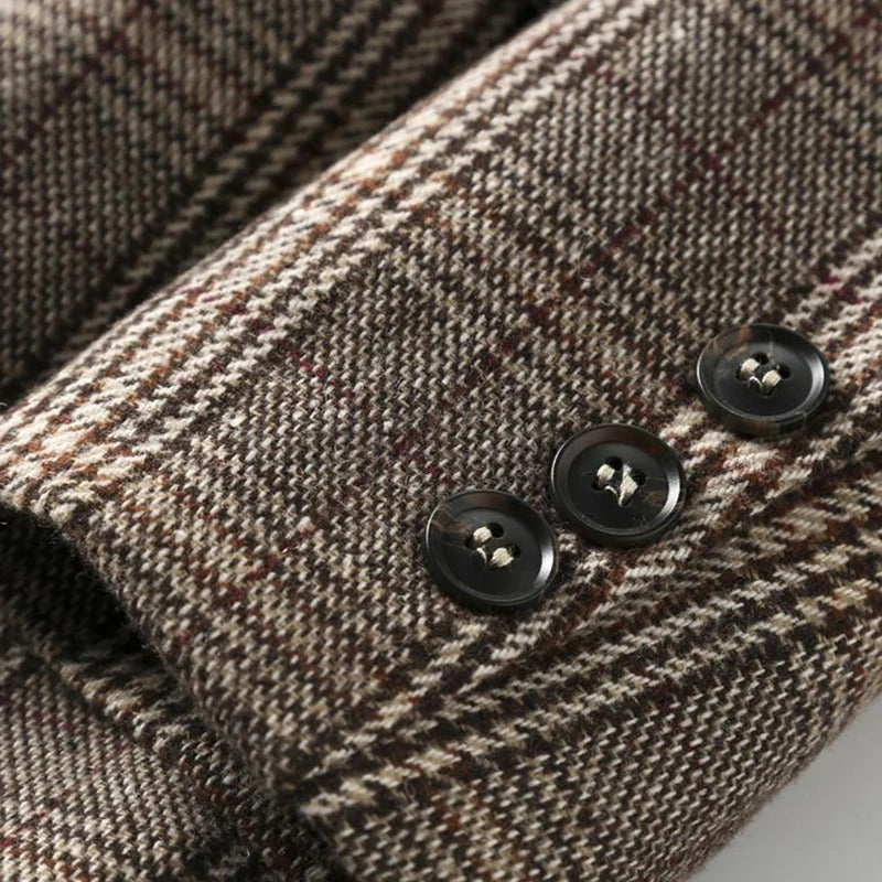 Camden Plaid Wool-Blend Blazer