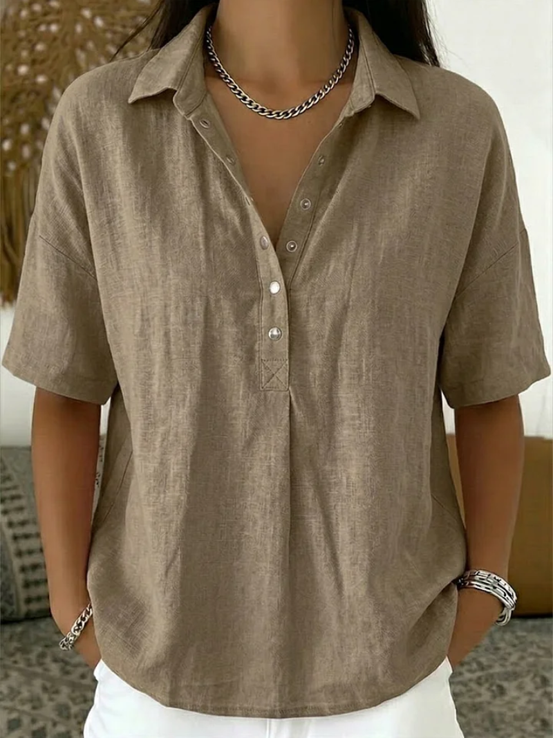 Cora Relaxed Button-Up Shirt
