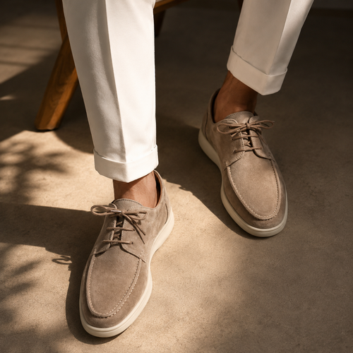 Angus Suede Lace-Up Derby Shoes