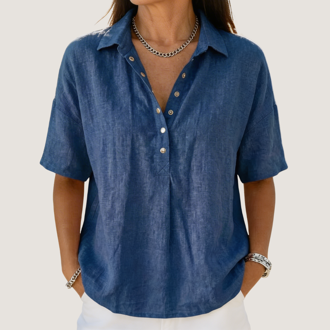 Cora Relaxed Button-Up Shirt