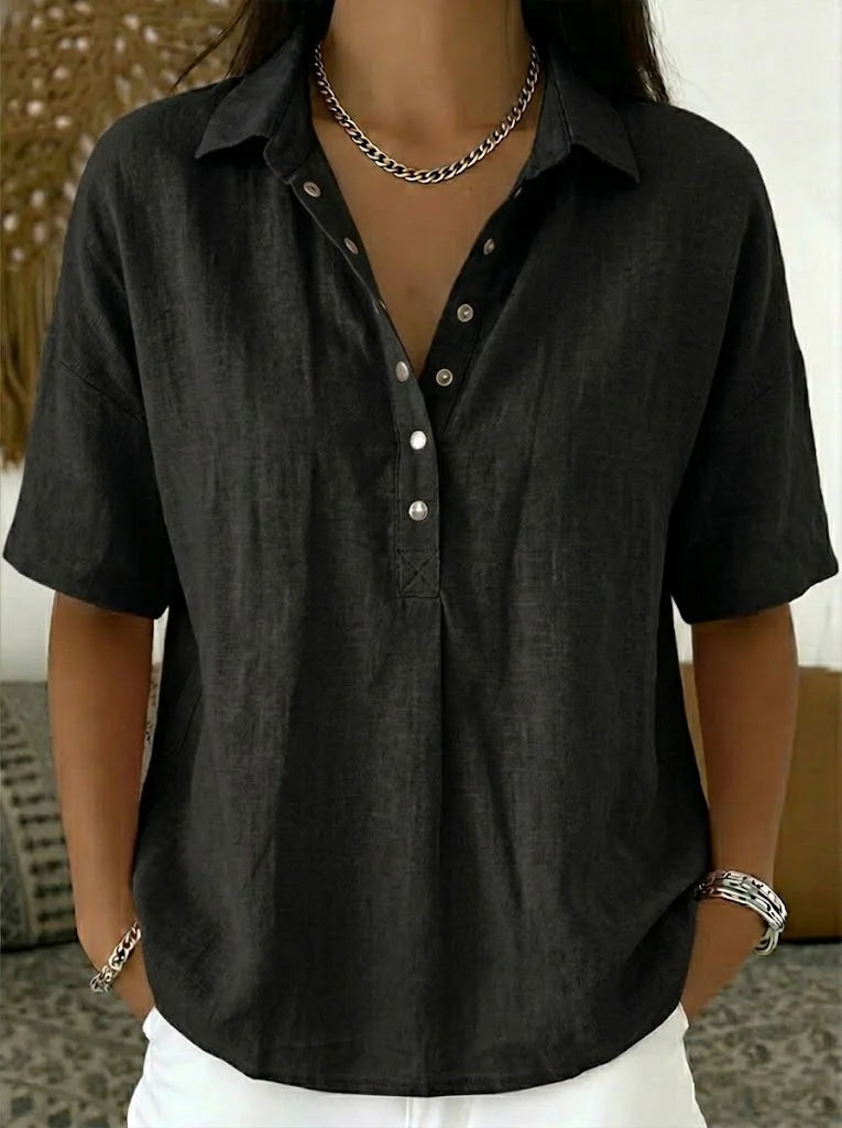 Cora Relaxed Button-Up Shirt