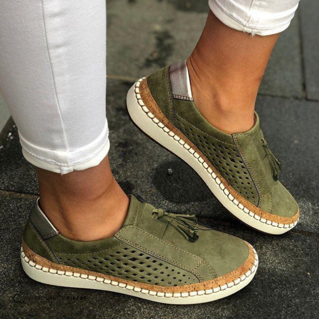 Alina Perforated Comfort Slip-Ons