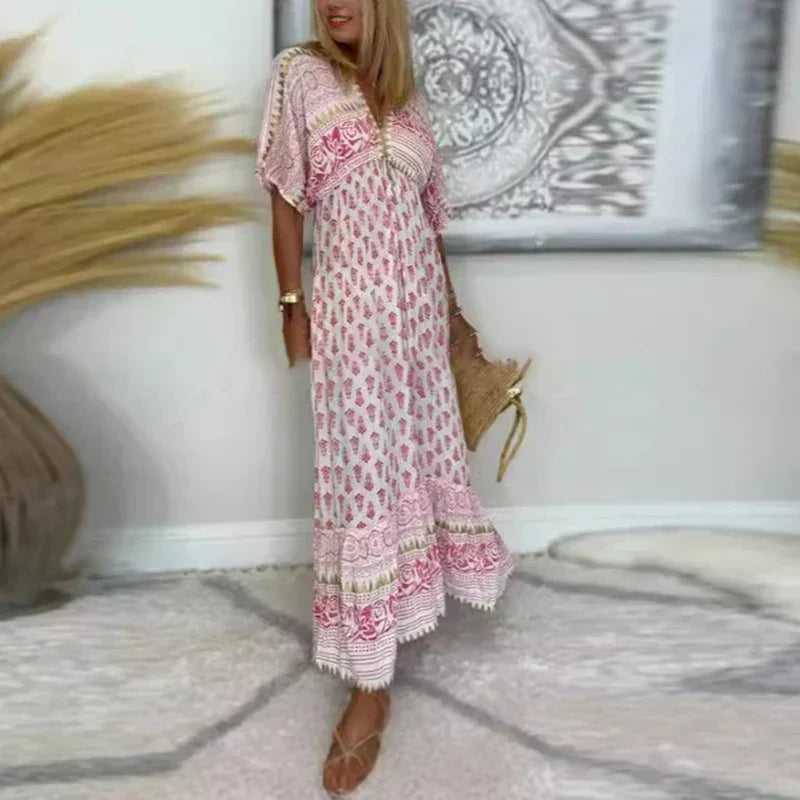 Sienna Boho Print Maxi Dress