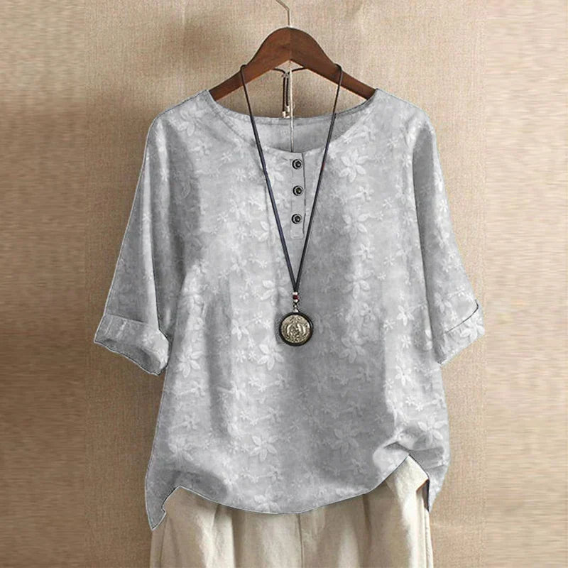 Elara Vintage Floral Blouse