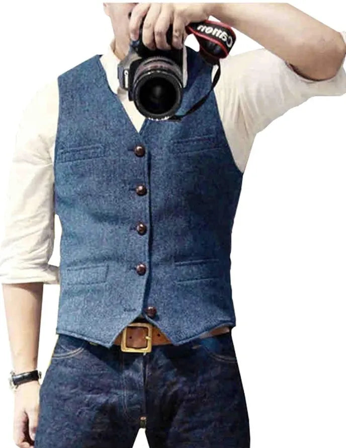 Hawthorn Herringbone Tweed Waistcoat