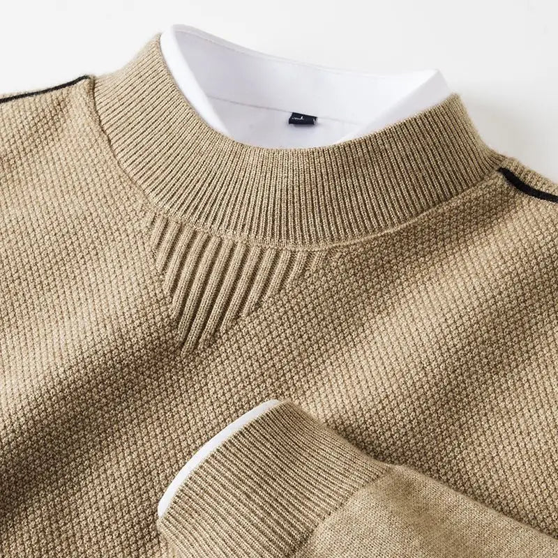 Briar Waffle-Knit Crewneck Sweater