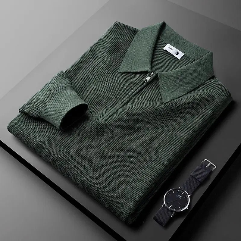 Kingsley Waffle-Knit Quarter Zip