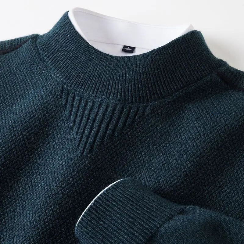 Briar Waffle-Knit Crewneck Sweater