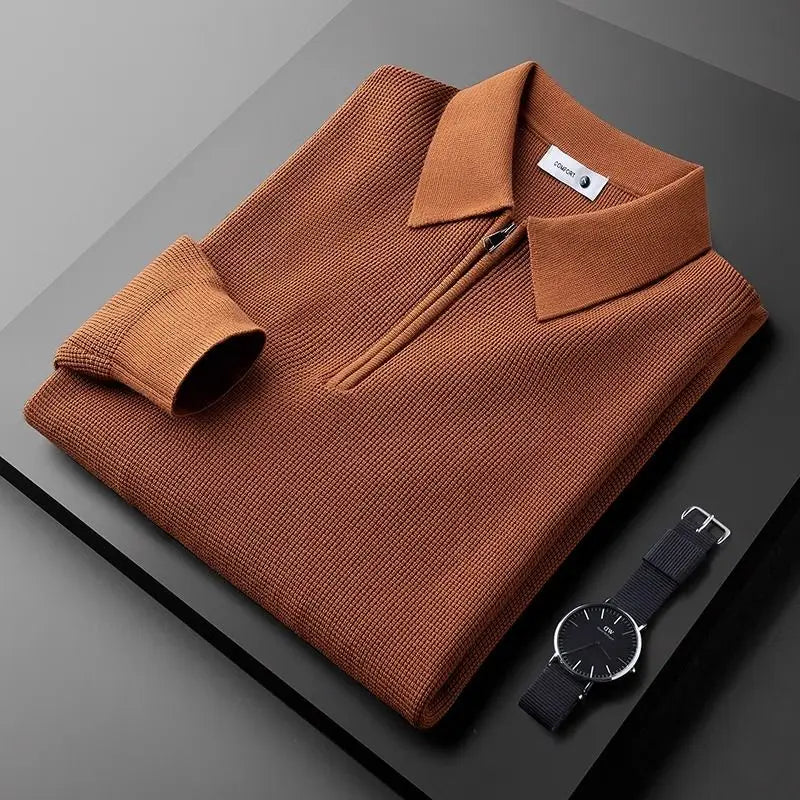 Kingsley Waffle-Knit Quarter Zip