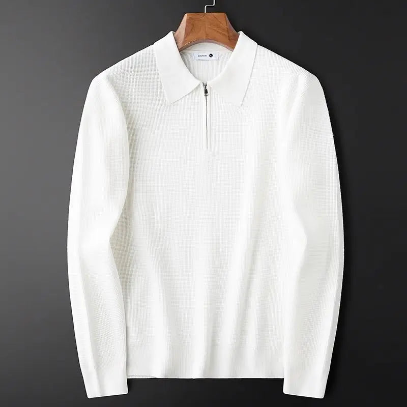 Kingsley Waffle-Knit Quarter Zip