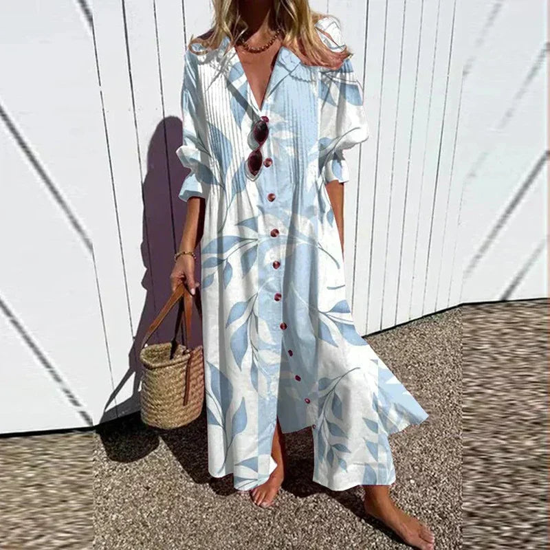 Rosalie Floral Long-Sleeve Maxi Dress