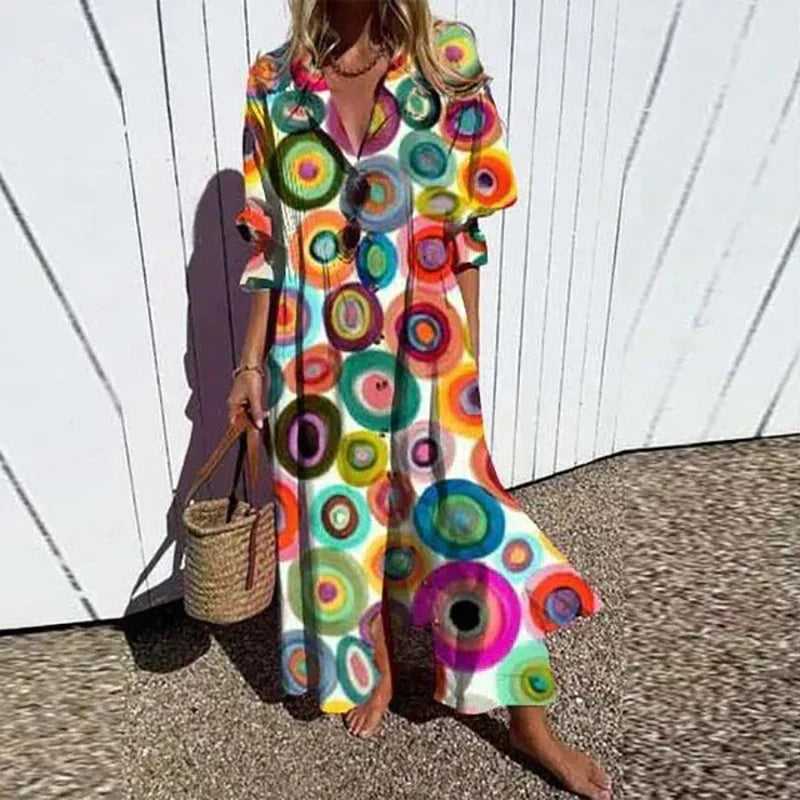 Rosalie Floral Long-Sleeve Maxi Dress