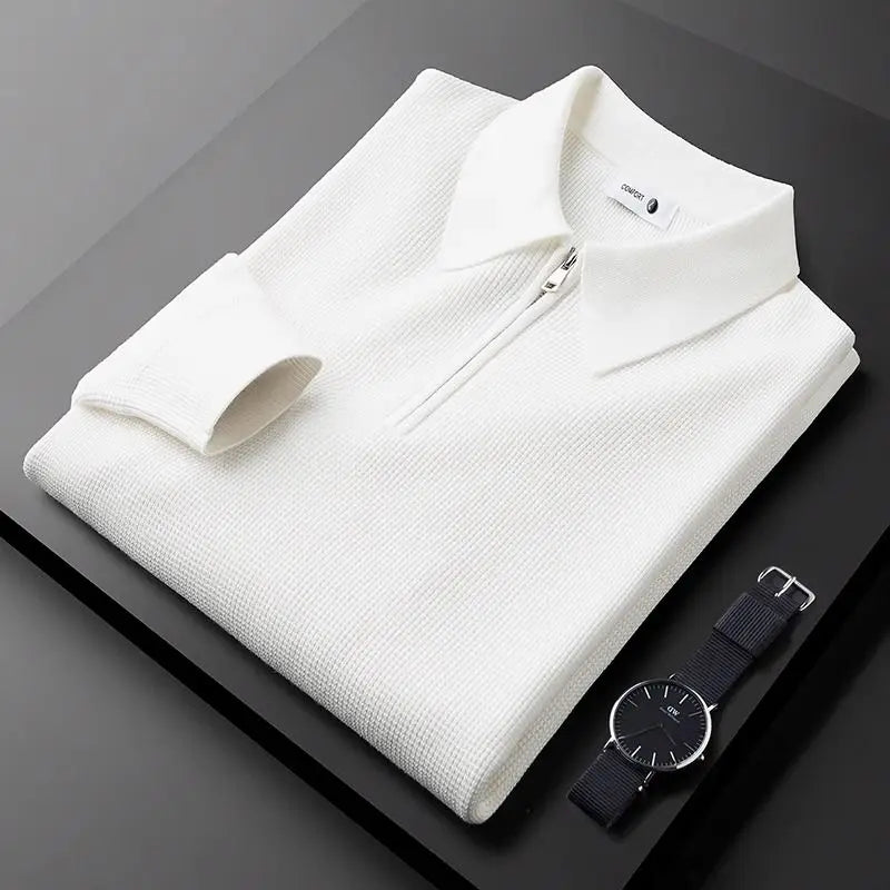 Kingsley Waffle-Knit Quarter Zip