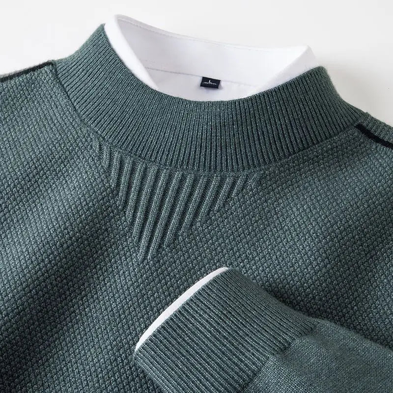 Briar Waffle-Knit Crewneck Sweater