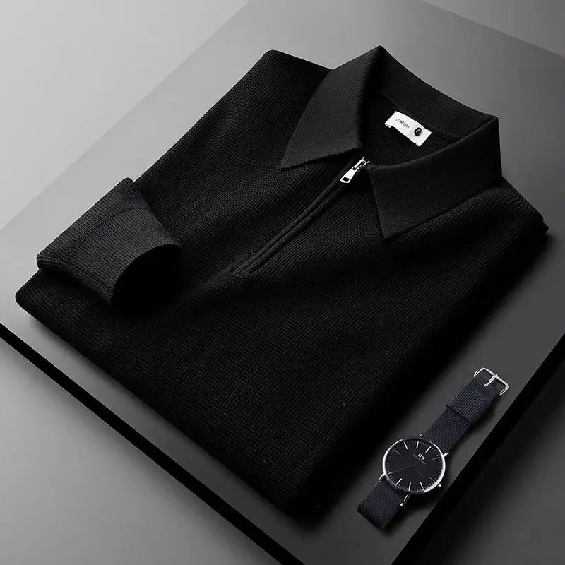 Kingsley Waffle-Knit Quarter Zip