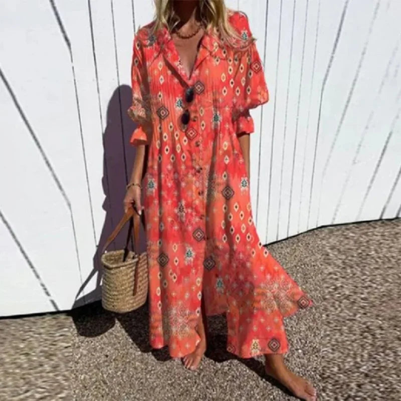 Rosalie Floral Long-Sleeve Maxi Dress