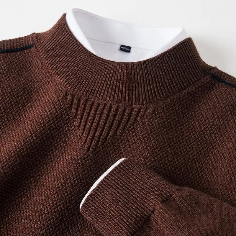 Briar Waffle-Knit Crewneck Sweater