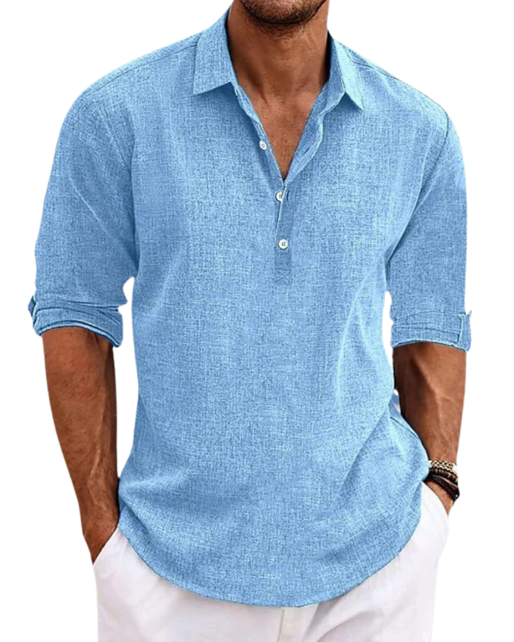 Hartley Relaxed Button-Placket Shirt