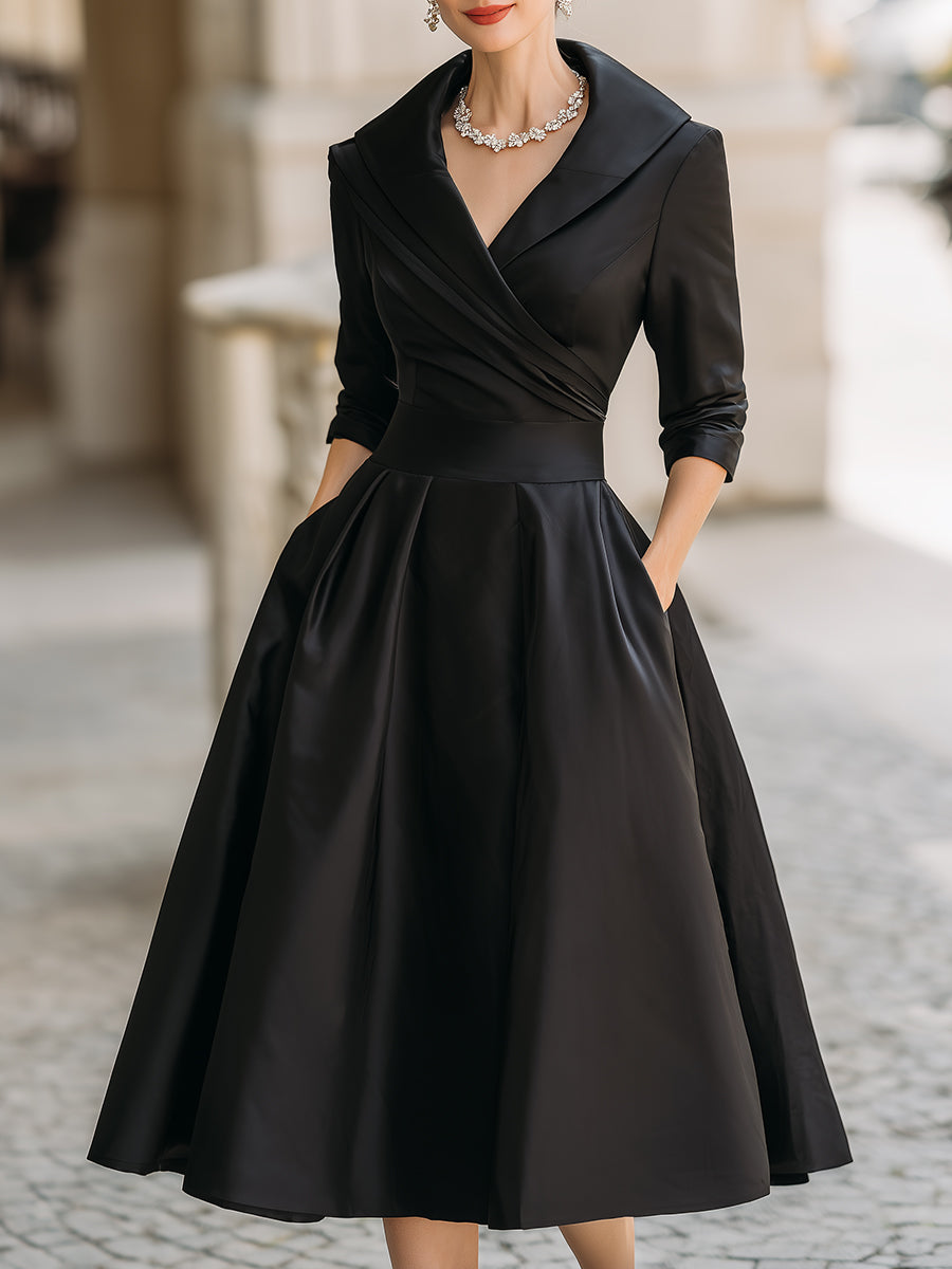 Elara A-Line Midi Dress| A-Line