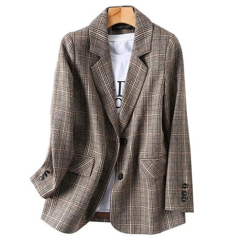 Camden Plaid Wool-Blend Blazer