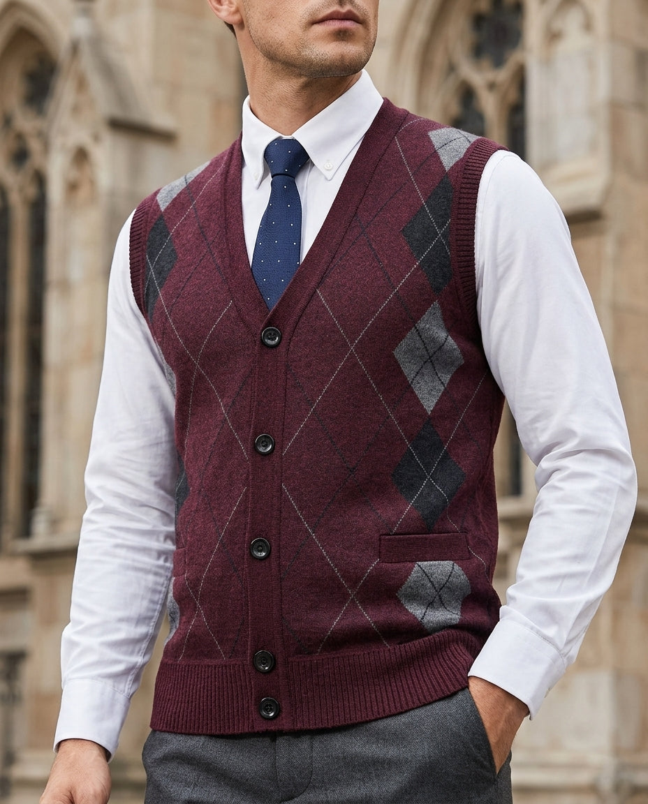 Briarwood Diamond Knit Sweater Vest