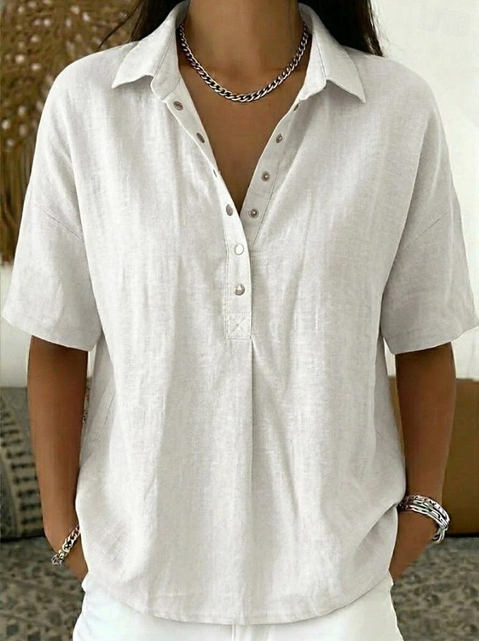 Cora Relaxed Button-Up Shirt
