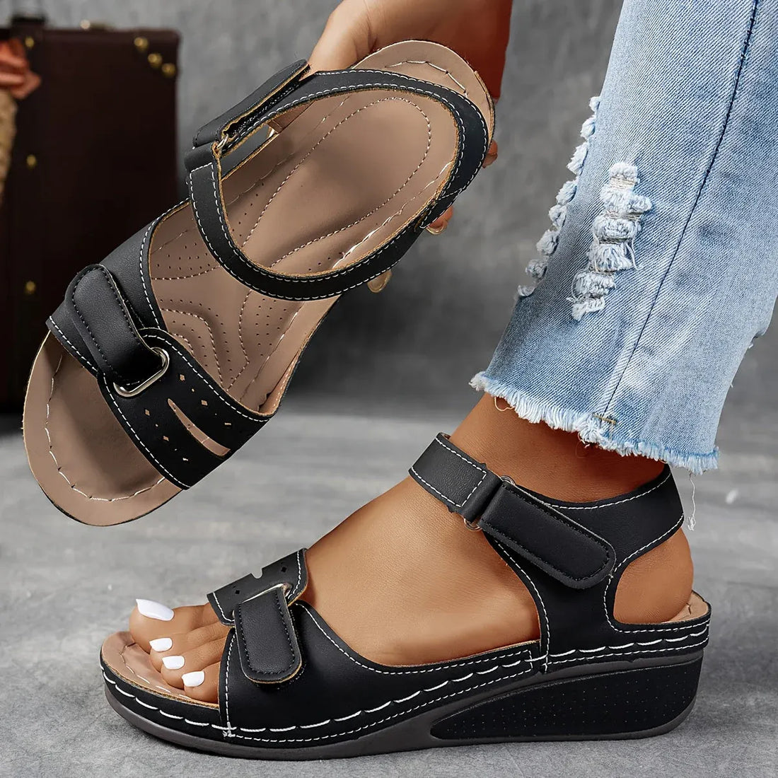 Caspia Comfort Wedge Sandals