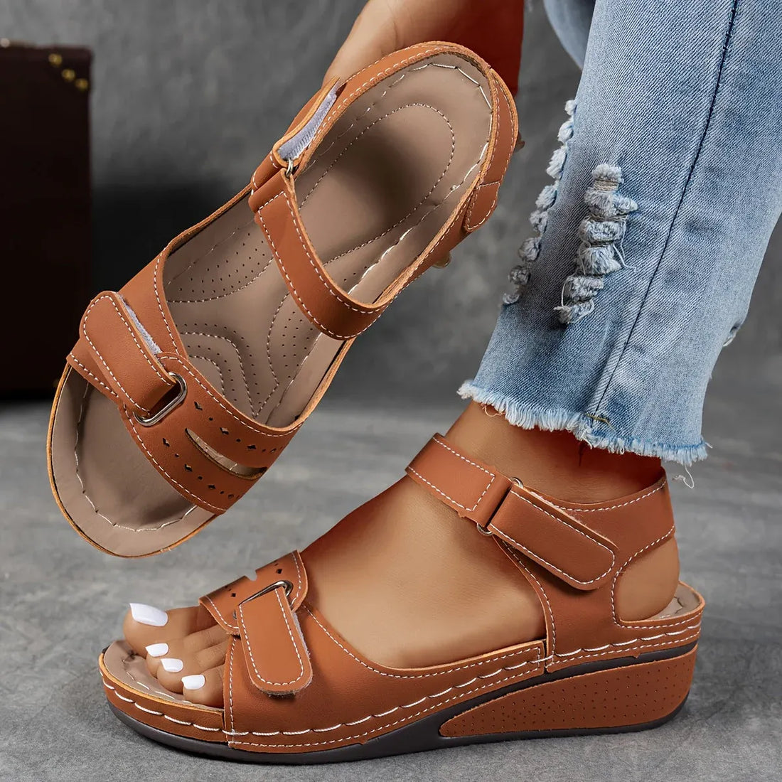 Caspia Comfort Wedge Sandals