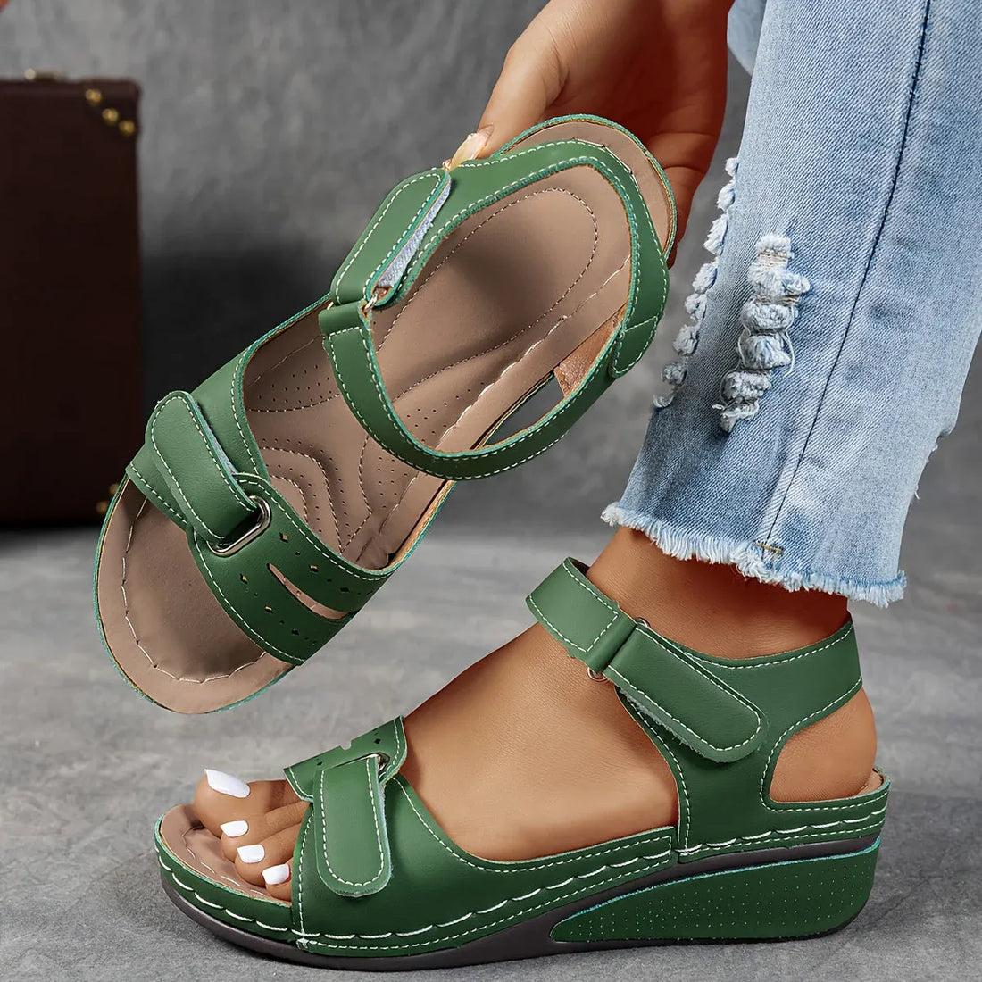 Caspia Comfort Wedge Sandals