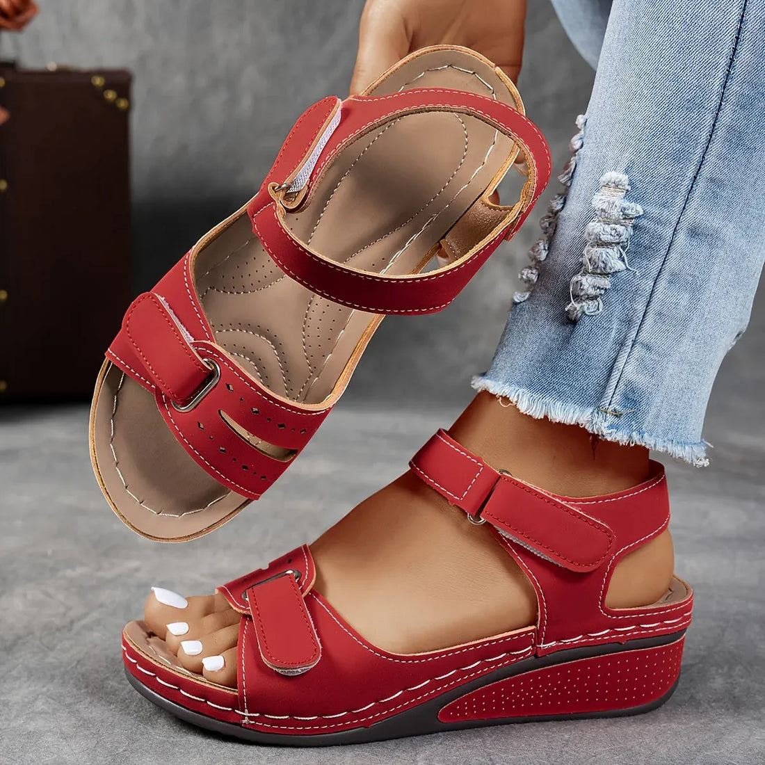 Caspia Comfort Wedge Sandals