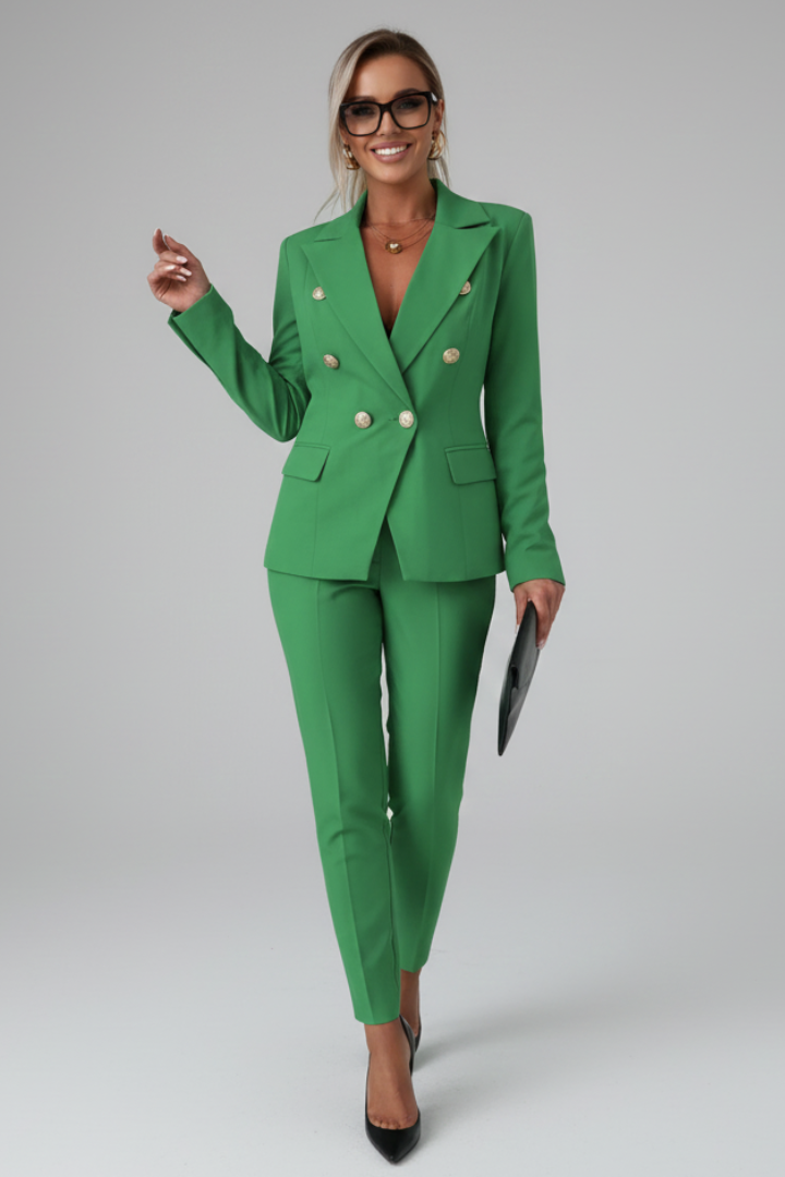 Celeste Double-Breasted Suit Set