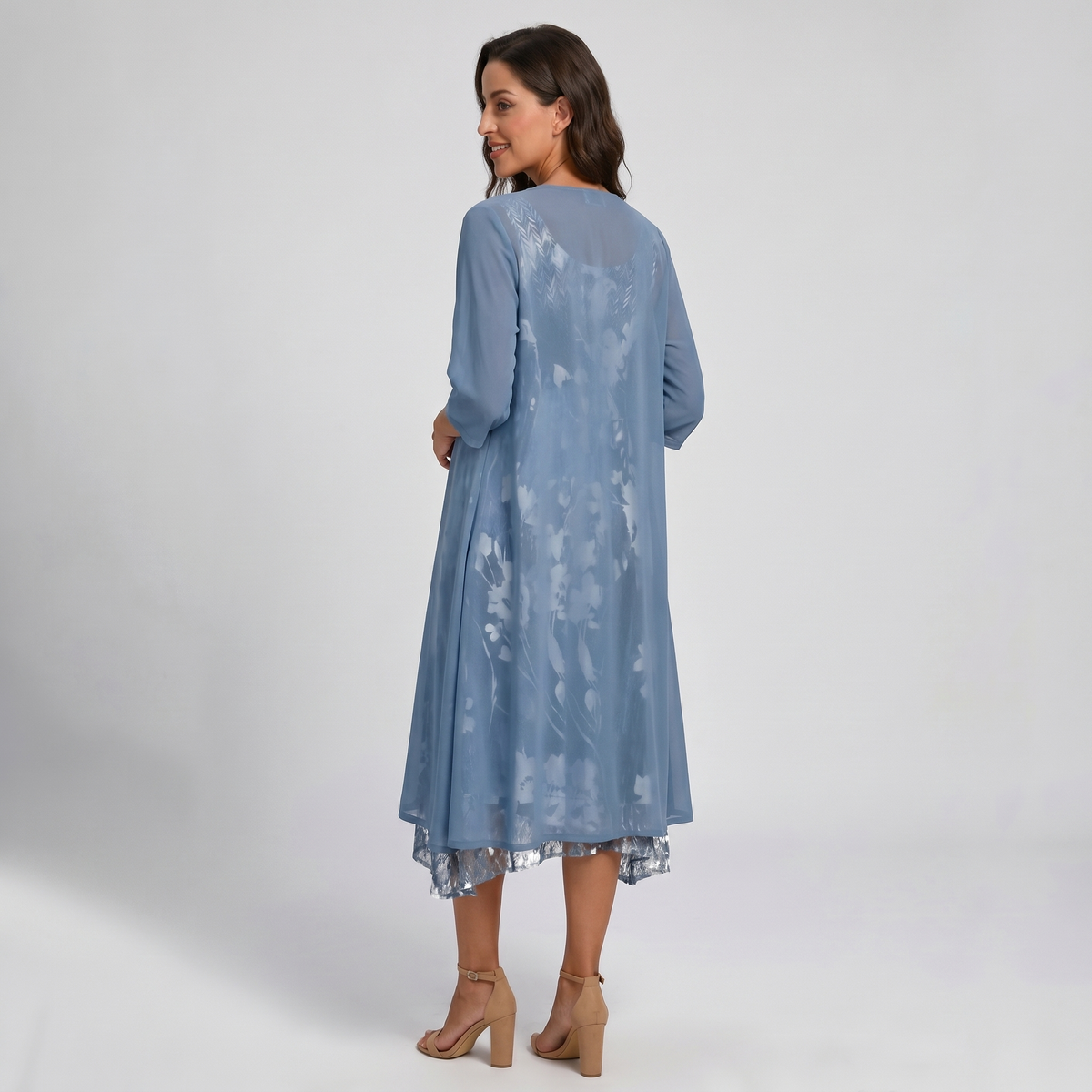 Clara Layered Floral Midi Dress Set