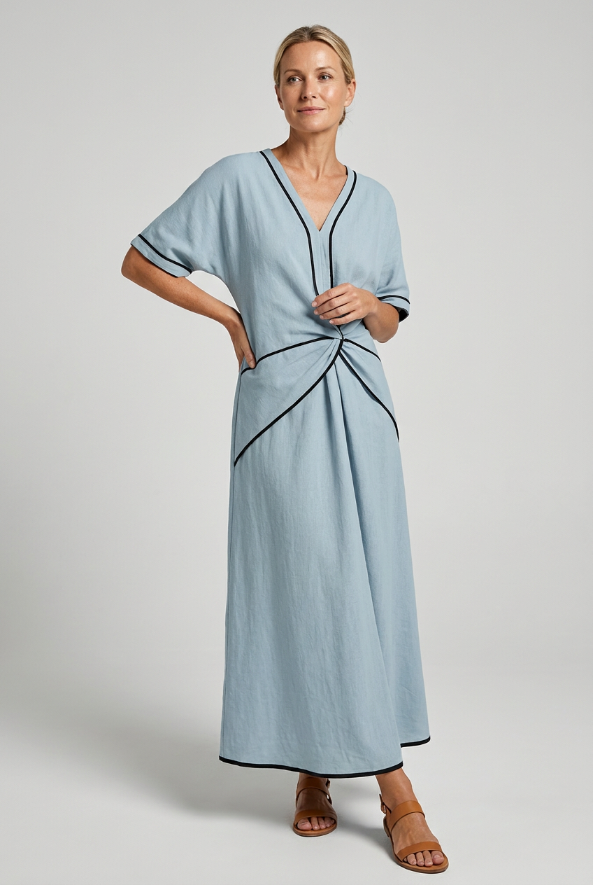 Selene Twist-Front Maxi Dress